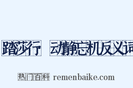 踏莎行·动静忘机反义词是什么意思的图片